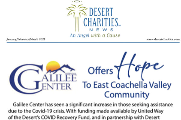 Galilee Center Featured in Desert Charities News